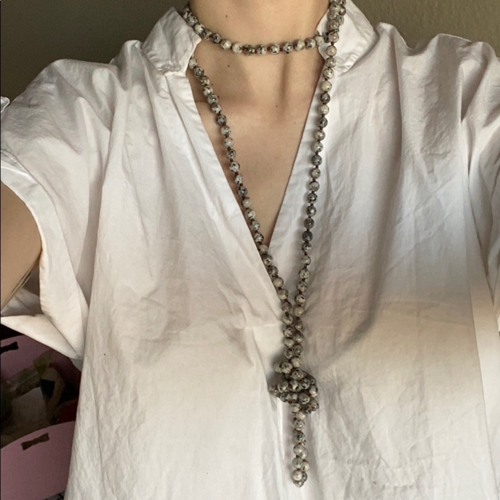 NWT Salt & Pepper Beaded Altar’d State Necklace📿